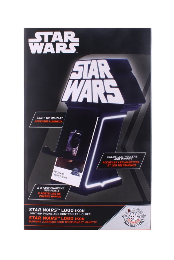 Cable Guys Ikon - Star Wars - Star Wars Logo Light Up Telefoon & Controller Oplader/Houder (Geen Batterij)