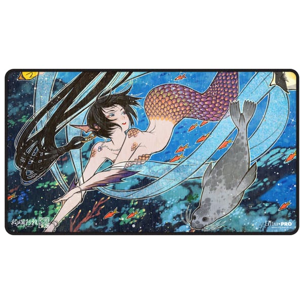 Ultra Pro - Artist Spotlight: Yumeko “Mermaid” Black-Stitched Playmat for Tabletop Gaming