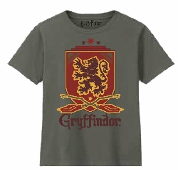 Harry Potter -  Gryffindor Blazon Khaki T-Shirt - Boy 12 Years