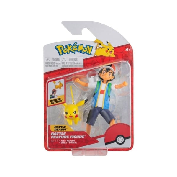 Pokémon - Battle Feature Figure - Ash e Pikachu Pack 11 cm
