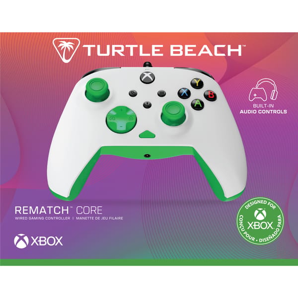 Turtle Beach – Rematch Core kabelgebundener Gaming-Controller Weiß und Grün für Xbox Series X|S, Xbox One und Windows 10/11