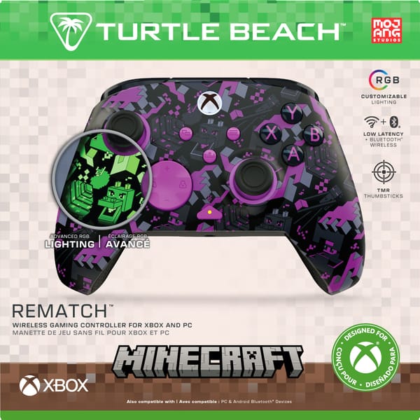 Turtle Beach - Rematch Wireless RBG Gaming Controller Minecraft for Nintendo Switch 2, Switch, Switch Lite & Switch OLED