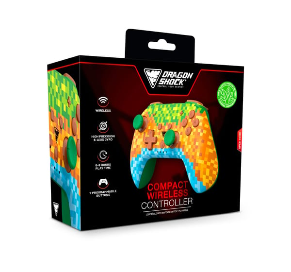 DragonShock - PopTop Cube - Compact Bluetooth Wireless Controller for Nintendo Switch - Switch OLED - PC - Android