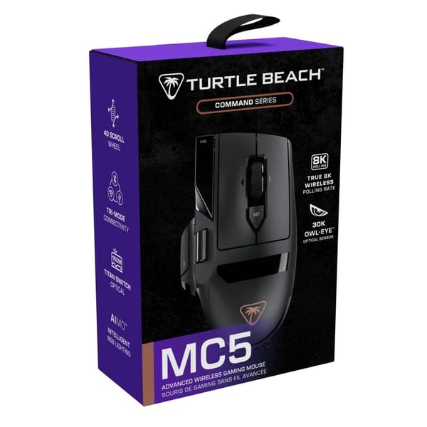 Turtle Beach – Command Series MC5 kabellose Gaming-Maus Schwarz