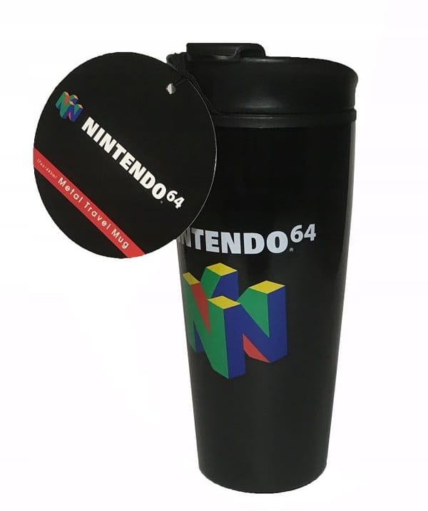 Nintendo - Mug de voyage en métal avec logo N64