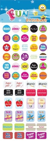 Fun Stickers - Belohnungsaufkleber (auf Französisch)
