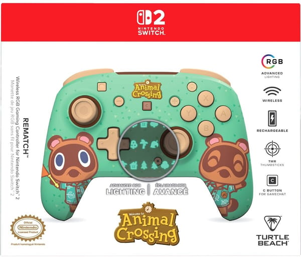 Turtle Beach - Rematch Wireless RBG Gaming Controller Animal Crossing Timmy & Tommy for Nintendo Switch 2, Switch, Switch Lite & Switch OLED