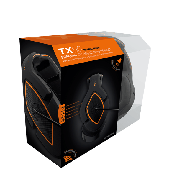 Gioteck - TX50 Stereo Gaming Wired Headset for PS4, PS5, Xbox One, Xbox Series X|S, Nintendo Switch & PC Black & Orange