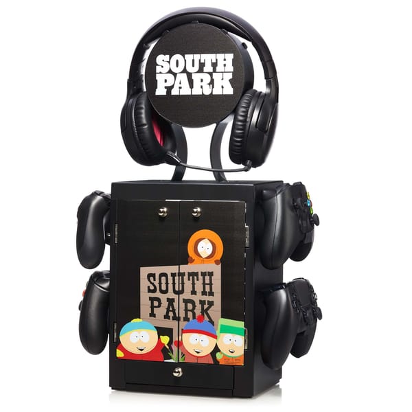 Numskull - Meuble de rangement inspiré de South Park pour gamer pour 4 manettes - 10 jeux - 1 casque