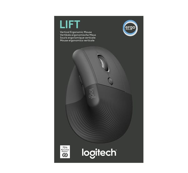Logitech - Lift Vertical Ergonomic Mouse