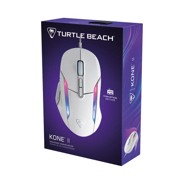 Turtle Beach – Kone II Ergonomische Gaming-Maus Weiß
