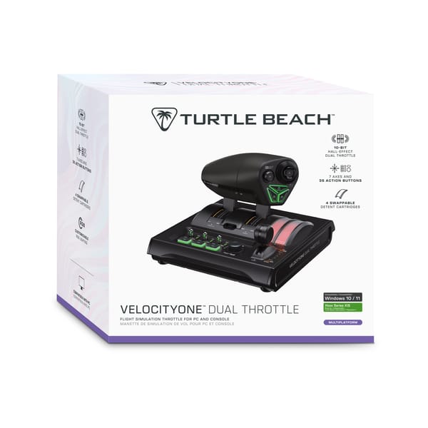 Turtle Beach - Velocityone Dual Throttle Flight Simulation Throttle for PC and consoles