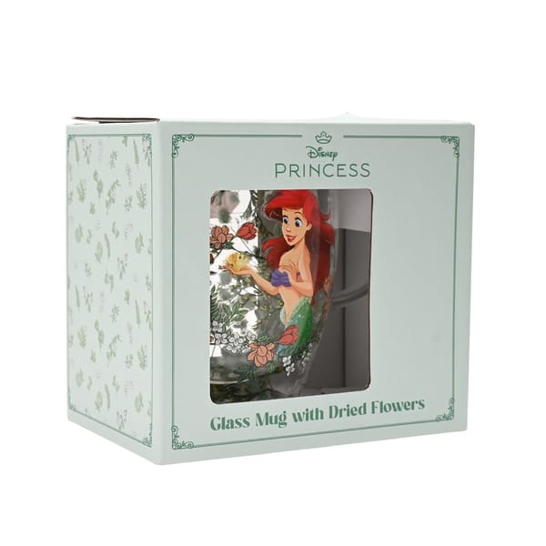 Disney - Die kleine Meerjungfrau - Glasbecher "Ariel Dried Flowers" 300ml