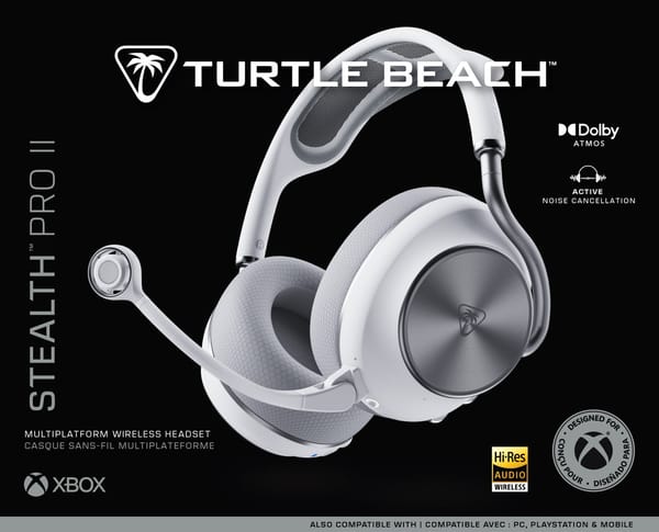 Turtle Beach – Stealth Pro II Multiplattform Kabelloses-Headset Weiß für Xbox, PlayStation, PC und Bluetooth-fähige Mobilgeräte