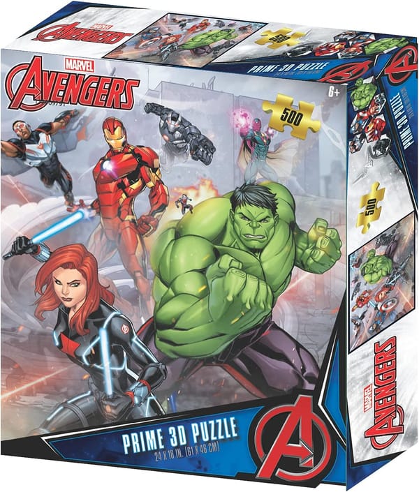 Marvel - Lenticular pussel Avengers karaktärer collage 500 bitar 61x46 cm