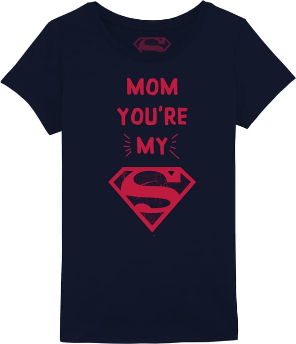 DC Comics - Svart T-shirt Mamma Du är min Superwoman - 6 år