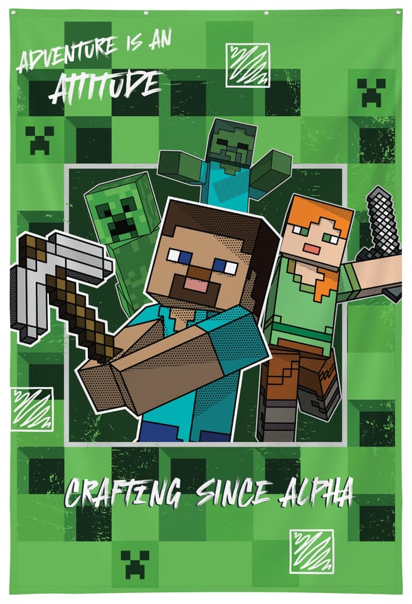 Minecraft - Steve Stoffposter 125x85cm