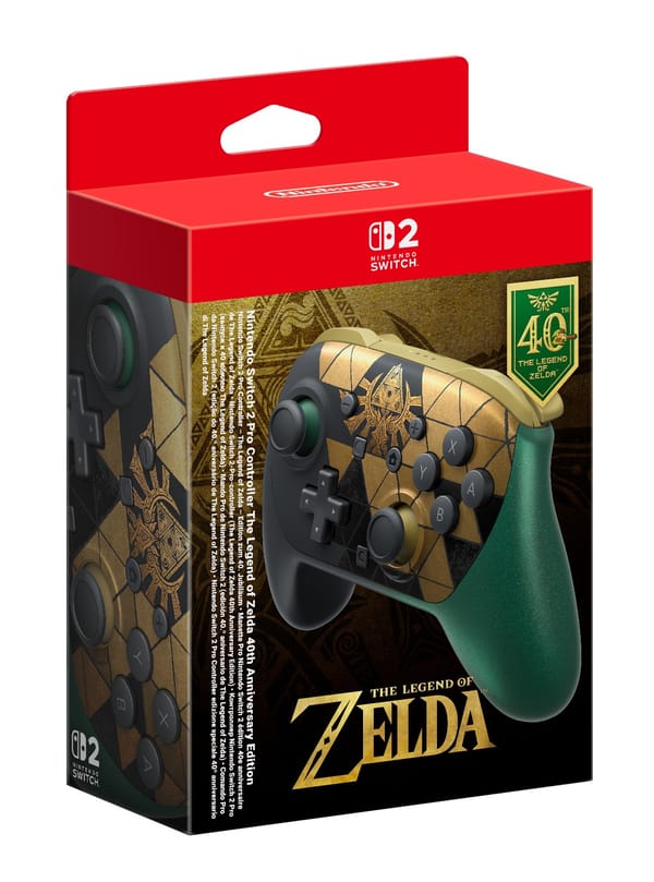 Manette Pro Nintendo Switch 2 édition 40e Anniversaire de The Legend of Zelda