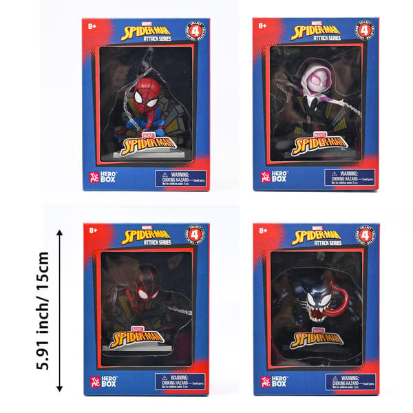 YuMe Hero Box Attack Series - Spider-Man Figurines 8cm Display (12 units)