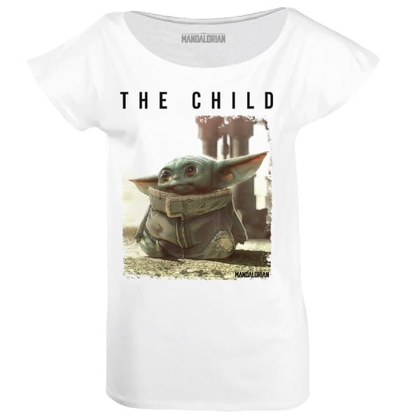 The Mandalorian - White Women's T-shirt The Child Logo - XL