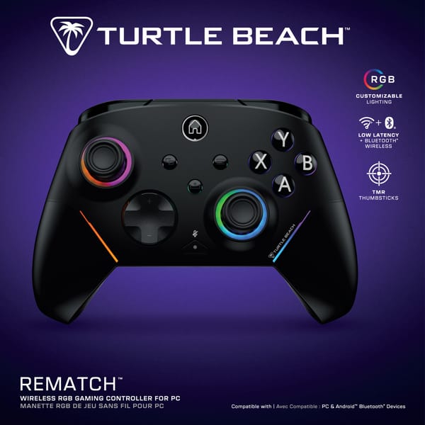 Turtle Beach - Rematch Wireless Controller for PC, Android Bluetooth Devices & Steam Deck