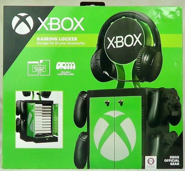 Numskull - Meuble de rangement de jeux inspiré de la Xbox pour 4 manettes - 10 jeux - 1 casque