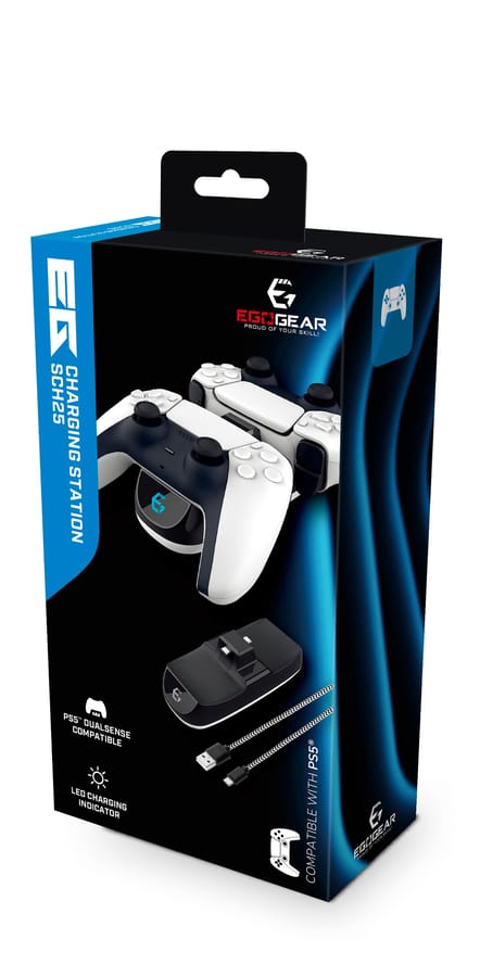 EgoGear - SCH25 Dual Charging Station Black for PlayStation 5