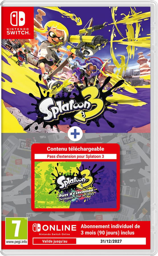 Splatoon 3 + Pass d'Extension + Abonnement de 3 mois Nintendo Switch Online - Nintendo Switch version