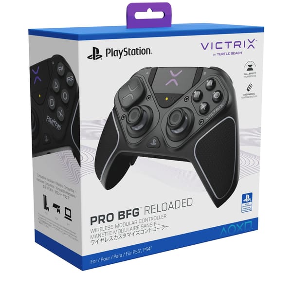 Victrix Pro BFG Reloaded - kabelloser modularer Controller in Schwarz für PlayStation 5, PlayStation 4 und Windows 10/11