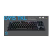 Logitech G915 TKL Tenkeyless Lightspeed Draadloze RGB Mechanisch Gamingtoetsenbord met GL Tactile Switches Carbon - Azerty BE