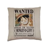 One Piece - Monkey D. Luffy "Wanted" Dubbelgezicht Kussen (40x40cm)