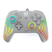 Turtle Beach - Manette filaire audio Afterglow Deluxe grise pour Nintendo Switch 2, Switch et Switch modèle OLED