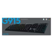 Logitech G915 Lightspeed Draadloze RGB Mechanisch Gamingtoetsenbord met GL Tactile Carbon - Azerty BE