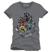 Harry Potter - Hogwarts 4 Houses Crest Anthracite T-Shirt - S