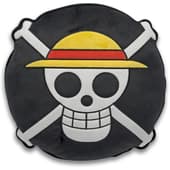 One Piece - Coussin décoratif en Velboa Drapeau du Chapeau de Paille 33cm