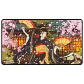 Ultra Pro - Tapis de jeu à surpiqûres noires Artist Spotlight: Yumeko “Geisha” pour jeux de société