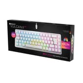 Roccat - Clavier de jeu mécanique optique Vulcan II Mini Blanc avec éclairage RGB - Disposition AZERTY française