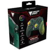 DragonShock - NEBULA PRO - Manette sans fil Pro Vert Velours pour Switch, Switch Lite, Switch OLED, PS3, PC et Android