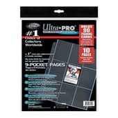 Ultra Pro - Pack de 10 pages &agrave; 9 pochettes Platinum Hologram Series (11 trous)