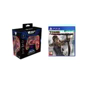DragonShock - MIZAR Bluetooth Draadloze Controller Rood Camo voor PS4, PC en Mobile + Tomb Raider Definitive Edition Bundle