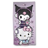 Hello Kitty - "Hello Kitty en Kuromi" Polyester Strandlaken (140x70cm)