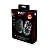 DragonShock - Paire Mini Manettes Sans Fil Glow Fusion et Noire pour Nintendo Switch, Switch OLED, PC, Android et IOS