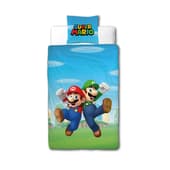 Super Mario - Mario en Luigi Microvezel Beddengoed Set (140x200cm + 63x63cm)