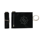 ENHANCE - "Roll on a Scroll" Dobbelsteenmat & set van 7 acryl dobbelstenen Zwart