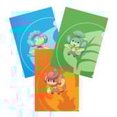 Ultra Pro - Pokémon JCC - Lot de 3 fardes de tournoi figurant Flamajou, Feuillajou et Flotajou - UK