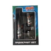 Naruto Shippûden - Geschenkset (Kyubi Zegel): 500 ML geïsoleerde metalen waterfles, mok en onderzetter