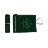 ENHANCE - Tapis pour jeu de dés "Roll on a Scroll" et ensemble de 7 dés en acrylique vert