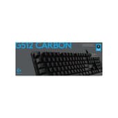 Logitech Clavier mécanique de jeu Lightsync RGB avec commutateurs GX Brown G512 Carbon - Azerty BE