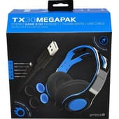 Gioteck - Mégapack TX30 - Casque Stéréo Game & Go + Reposes pouces (Thumbs Grips) + Câble USB pour PS4