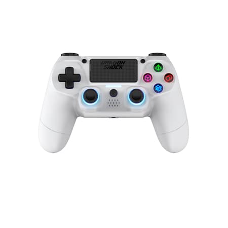 DragonShock - Manette sans fil Bluetooth MIZAR Blanche pour PS4, PC et Mobile - 8